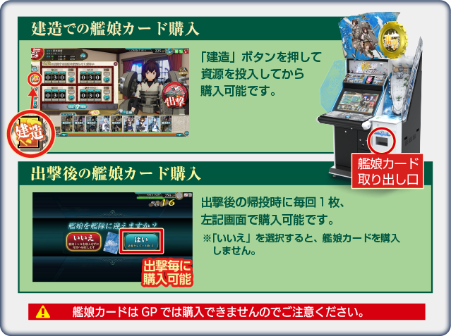 艦娘カードの購入方法